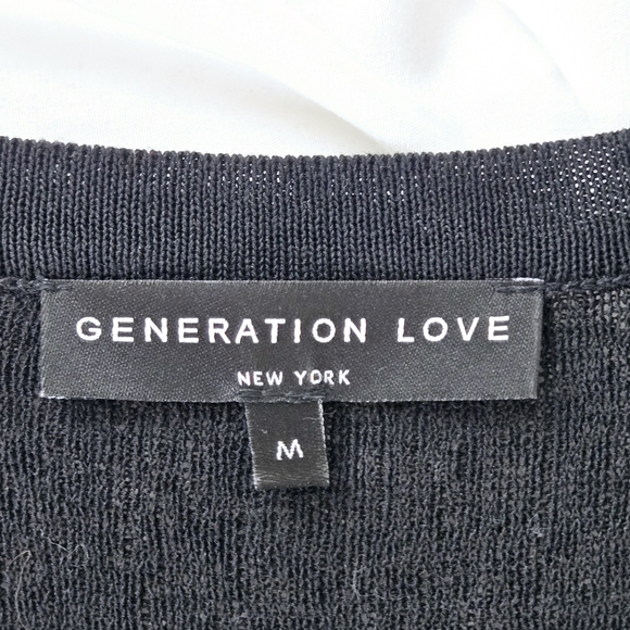 Generation Love EUC Stretch Sweater short sleeves mirror tiles Medium black - Picture 9 of 15